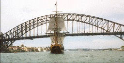 Sailing into Sydney harbour